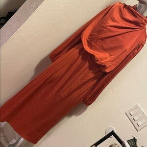Elegant Orange Maxi Dress